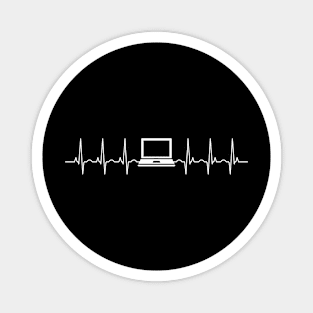 Computer Programmer Heartbeat Magnet